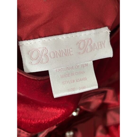Girls Bonnie Baby Dress Red Velvet 24 Month 2 Collar Crinoline Christmas - Picture 6 of 6